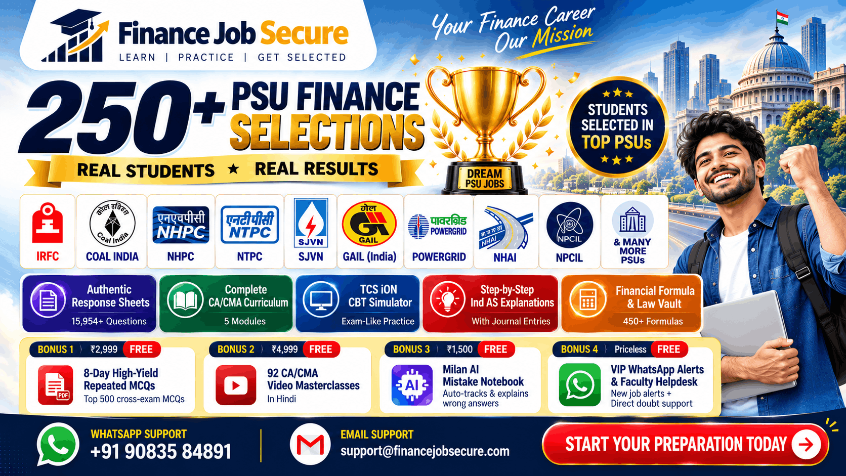 Finance Job Secure - 250+ PSU Finance Selections